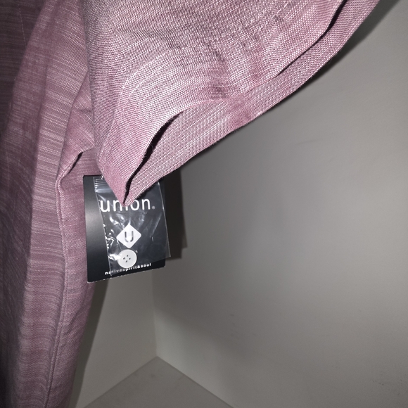Mens Mauve Cotton Button Down. 100% cotton Crisp Look With Jeans, shorts, Khakis - Picture 4 of 14